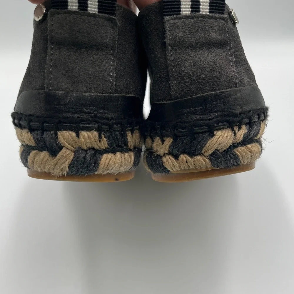 Rag & Bone Adria Espadrille Flats Womens 36 Asphalt Gray Suede Slip On Shoes